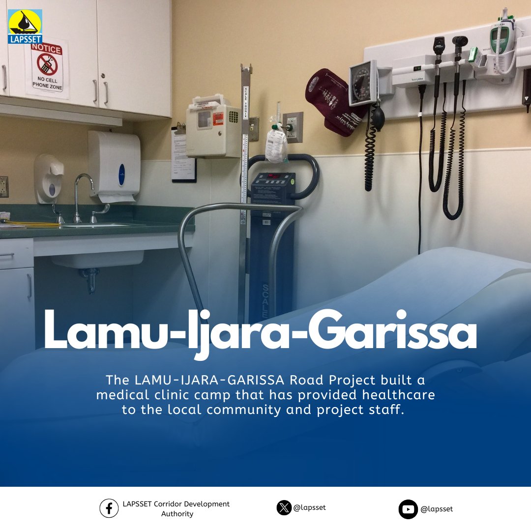 As part of #LAPSSET’s commitment to inclusive development, a medical clinic by the Project Contractor at the LAMU-IJARA-GARISSA Road Project campsite has provided accessible healthcare to both the local community and project staff.

#CSR #development
