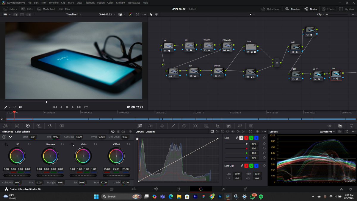 EUJdesigns's tweet image. FInally done with Color grading the clips for &quot;SPIN&quot; now on to the next stage of Motion designing and VFX. 

#buildinpublic #shortfilm #Spin