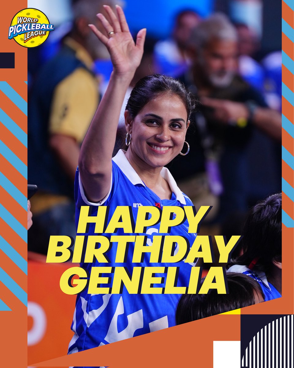 World Pickleball League (@wpblofficial) on Twitter photo From the silver screen to the court, we’re celebrating royalty today 👑
Join us in wishing the Queen of Pune United, <a href="/geneliad/">Genelia Deshmukh</a> a very happy birthday! 🎂💙
#WPBL #Pickleball From the silver screen to the court, we’re celebrating royalty today 👑
Join us in wishing the Queen of Pune United, <a href="/geneliad/">Genelia Deshmukh</a> a very happy birthday! 🎂💙
#WPBL #Pickleball
