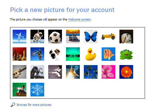It's the early 2000s. You're setting up your new Windows XP profile for the first time.

Which profile picture are you choosing?