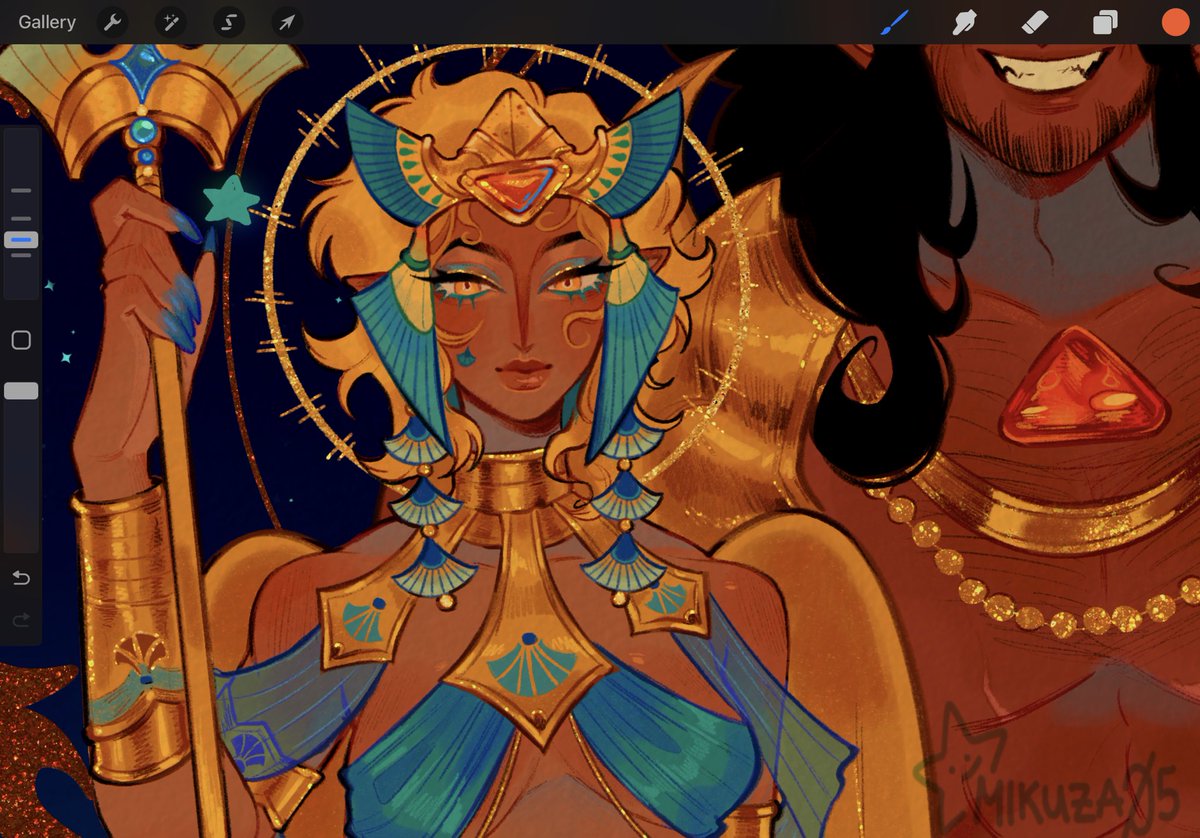 Updated Wip of the golden lady herself 💫
#crk