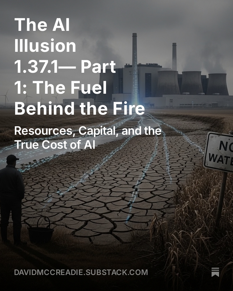 What powers #AI? Rare earths, colossal hardware, geopolitics, and ethical sourcing. Dive beneath the digital surface with The AI Illusion 1.31.1. Part 1! 
davidmccreadie.substack.com/p/the-ai-illus… #ArtificialIntelligence #TechImpact #DataCenters #Rareearths