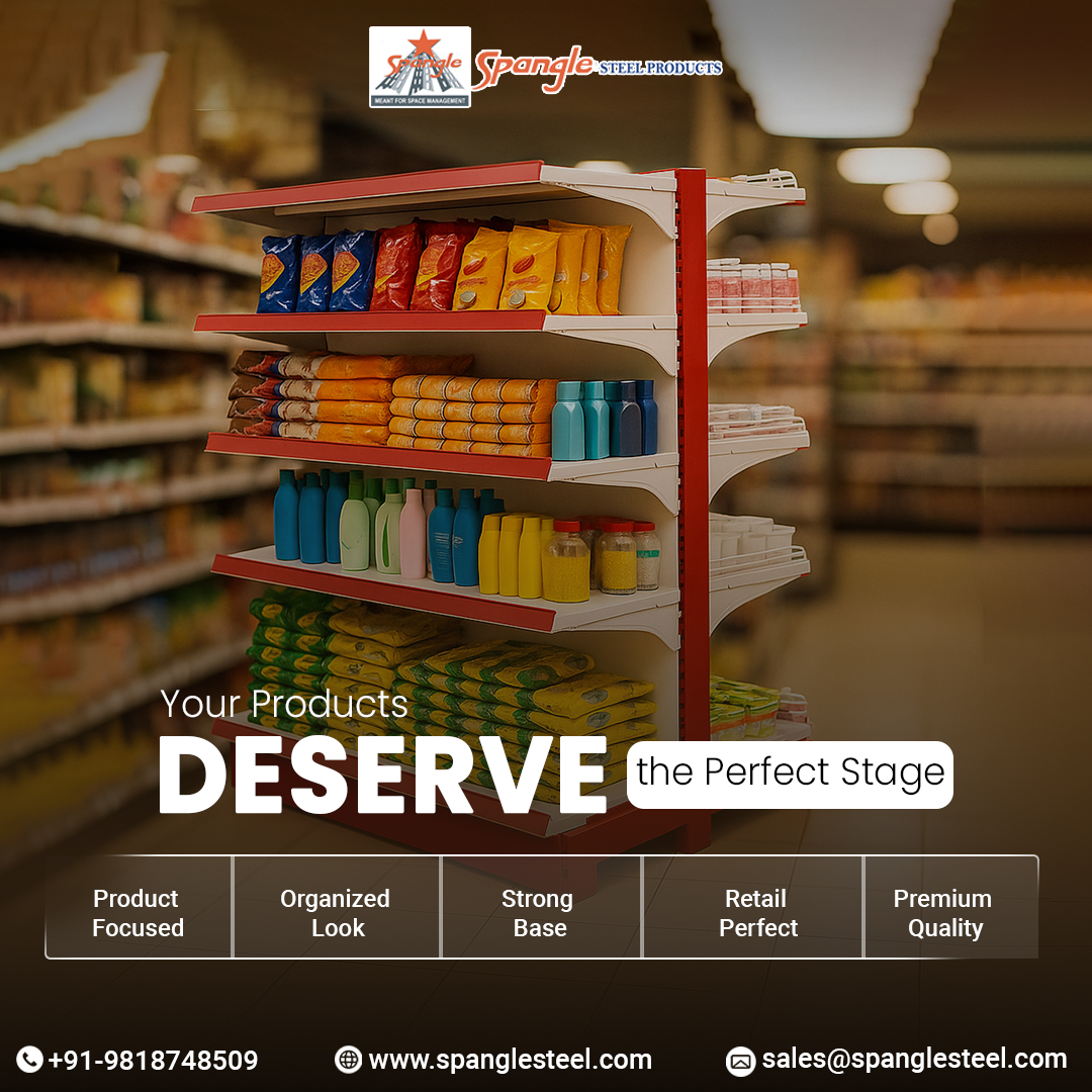 spanglesteel's tweet image. 🛒 Display your products with style using Spangle Steel racks! 💪 Sleek, strong &amp;amp; space-saving – built to impress! 🧴📦
-
📞 +91-9818748509
🌐 spanglesteel.com
-
#RetailDisplay #StoreShelving #SpangleSteel #SmartStorage #ProductShowcase