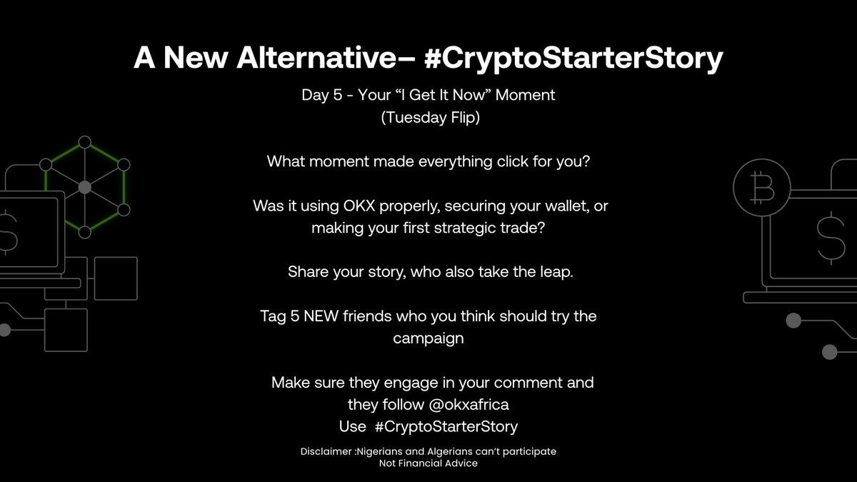 📢100 USDT giveaway , Day 5? Flip Tuesday 

The I get it now moment, Was using Okx , securing your wallet or making strategic trade worth it ?

Tell us , I am all ears 

Tag 5 New friends to follow us and engage in your post