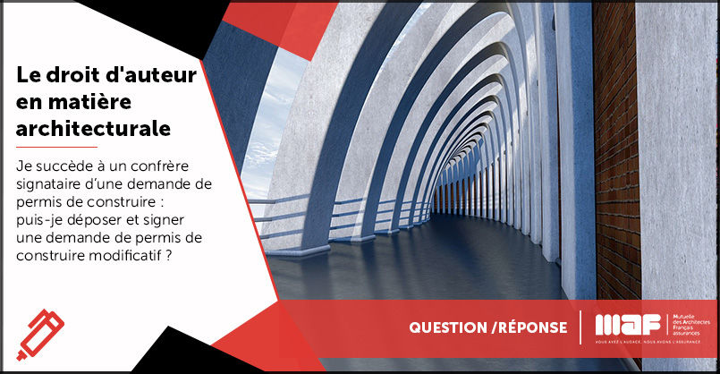 [Question-réponse]

Je succède à un confrère signataire d’une demande de permis de construire : puis-je déposer et signer une demande de permis de construire modificatif ?

Retrouvez la réponse juste ici.⤵️
bit.ly/4mjhftK

#Droitdauteur #concepteur #Teamarchi #ArchiMAF