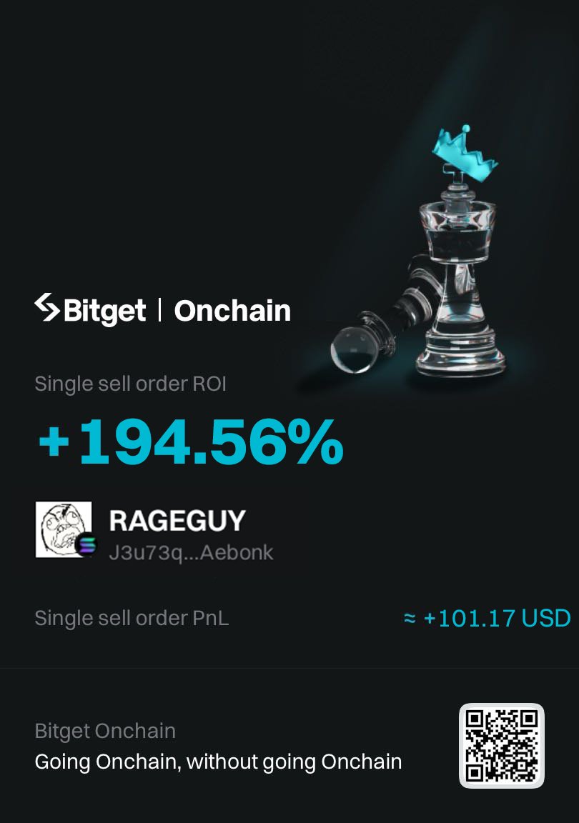 I saw $RAGEGUY  on #BitgetOnchain and i couldn’t resist, because First it was BUCKY, now this? Thats how i aped in.

It Feels like the 4chan meme coin wave is just getting started, so am definitely not missing it, i have gotten my profit already, there is no time to waste, i
