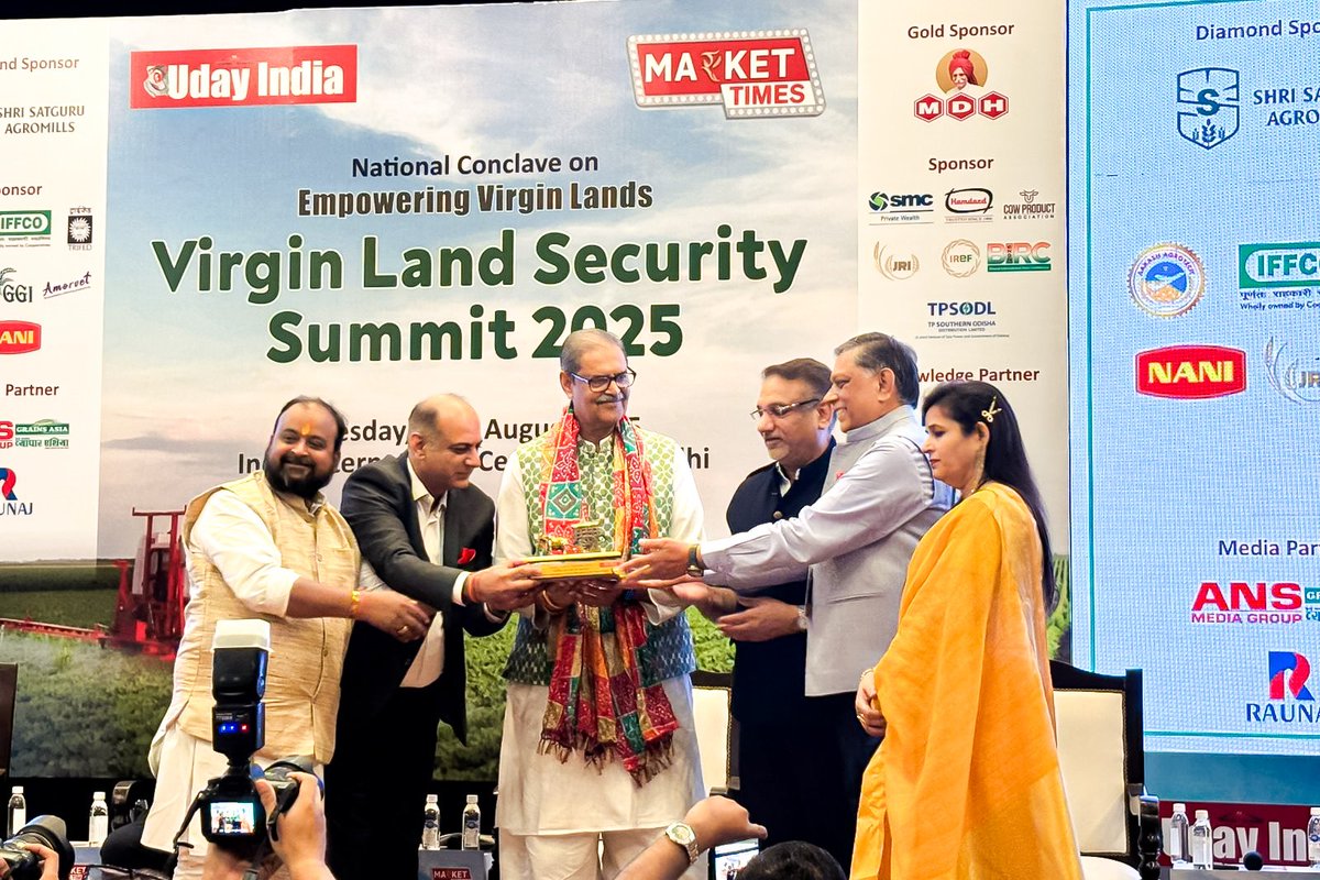 Honoured to participate in the prestigious Virgin Land Security Summit 2025, held at New Delhi. 

As we stand at a critical juncture for Indian agriculture, it is clear that Organic Bharat is no longer a distant dream—it is a national imperative. Our soil, our health, and our