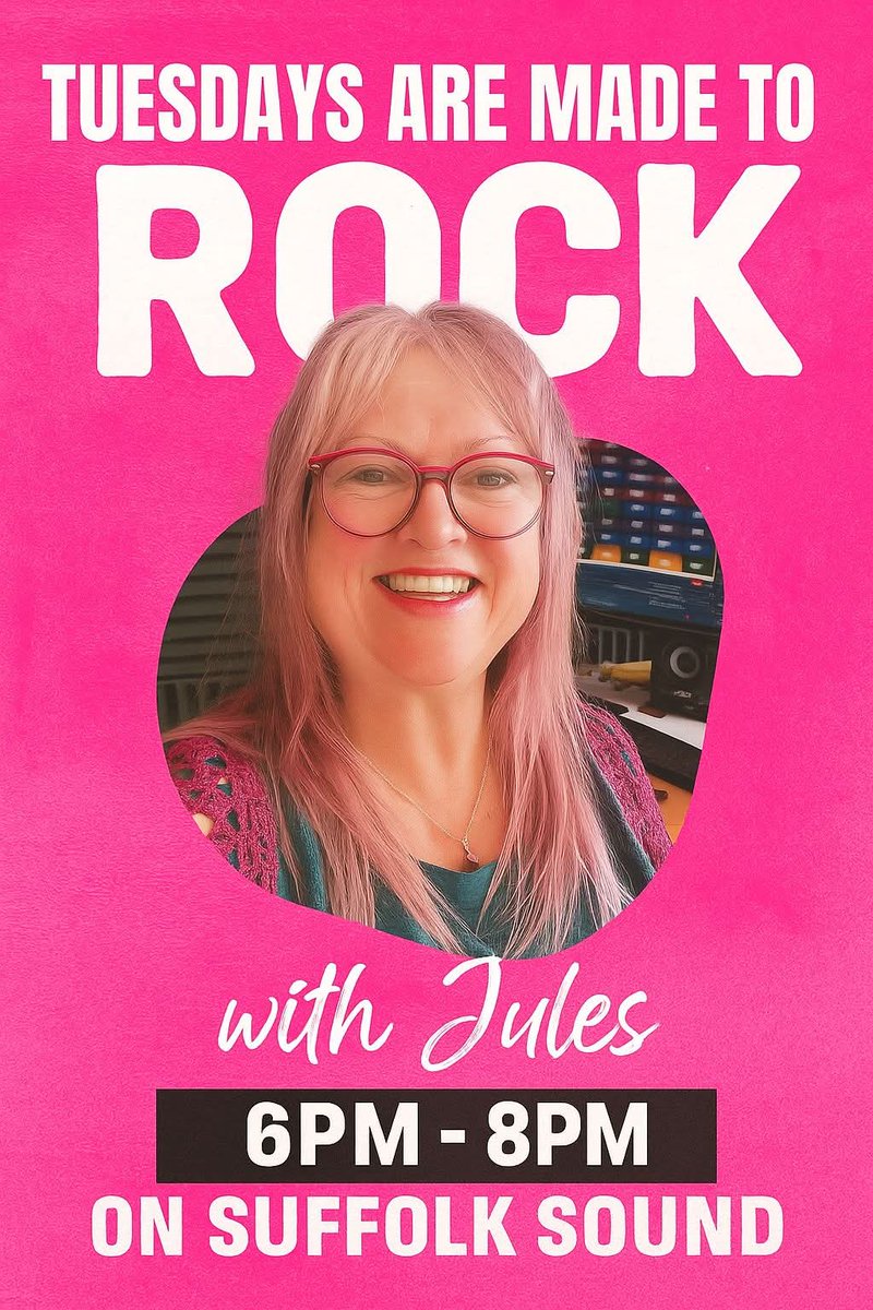 Tuesdays are made to Rock🎸⚡🎶
Join Jules 6-8pm tonight on <a href="/Suffolk_Sound/">Suffolk Sound Radio</a> its going to be a Rocking Show

Got any Rock Song requests? Message below 👇 👇

How to Listen to Jules: suffolksound.com | mobile devices | on Alexa smart speakers | Suffolk Sound APP