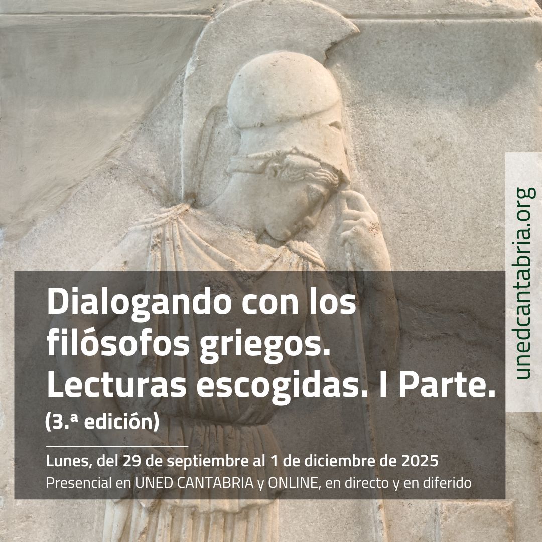 Uned Cantabria (@unedcantabria) on Twitter photo 👏 3.ª edición del curso de Carmen Dolby "Dialogando con los #filósofos griegos".
🗓️ Los lunes, del 29 de septiembre al 1 de diciembre, de 10:00 a 12:00 h.
📌Presencial en #UNEDCantabria y ONLINE en directo y en diferido con <a href="/INTECCAUNED/">INTECCA - UNED</a>
ℹ️ bit.ly/3F0AEzu 👏 3.ª edición del curso de Carmen Dolby "Dialogando con los #filósofos griegos".
🗓️ Los lunes, del 29 de septiembre al 1 de diciembre, de 10:00 a 12:00 h.
📌Presencial en #UNEDCantabria y ONLINE en directo y en diferido con <a href="/INTECCAUNED/">INTECCA - UNED</a>
ℹ️ bit.ly/3F0AEzu