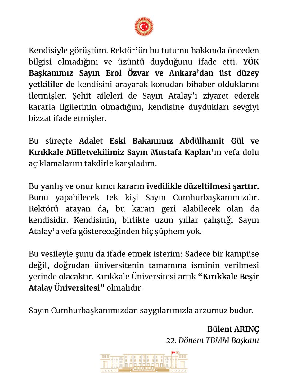 Kamuoyuna, saygıyla