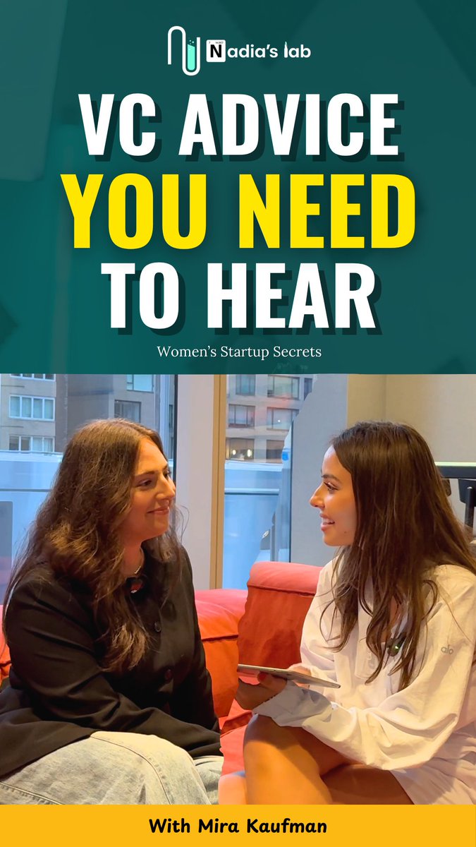 nadiaslab's tweet photo. 🎙️ New Episode from Nadia’s Lab – Live from NYC!
I had the pleasure of sitting down with Mira Kauffman, Investment Associate at Ingeborg Investments, the family office of Olivia Walton, to talk all things venture capital, women’s health, and breaking into VC without a traditional background.
Mira’s journey is remarkable — from Olympic-level figure skating to managing political campaigns and now investing in startups that are reshaping healthcare for women. We discussed:

🔹 What sets family office investing apart from traditional VC
🔹 Why women’s health is one of the most exciting and underserved markets
🔹 How cold emails and curiosity helped Mira break into VC
🔹 Her practical advice for founders and aspiring investors
🔹 The power of betting your career on a mission that matters

This conversation is packed with insights for founders, investors, career changers, and anyone passionate about women’s health or innovation.

🔗 Watch the full episode here: https://t.co/LJk0RlLDmq

A huge thank you to Mira for her time, candour, and incredible advice!

#VentureCapital #WomensHealth #Startups #Femtech #FamilyOffice #Podcast #NadiasLab #HealthInnovation #CareerAdvice #FemaleInvestors #OliviaWalton