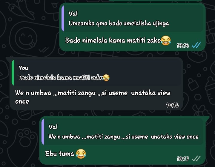 Ndio kutoka kuitisha Tirries wacha nione kama ataweka 😂