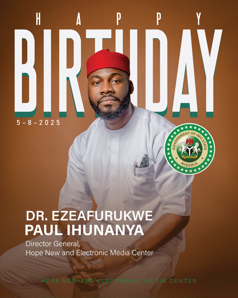 Happy Birthday to Dr. Paul the DG, Hope New and Electronic Media Center.