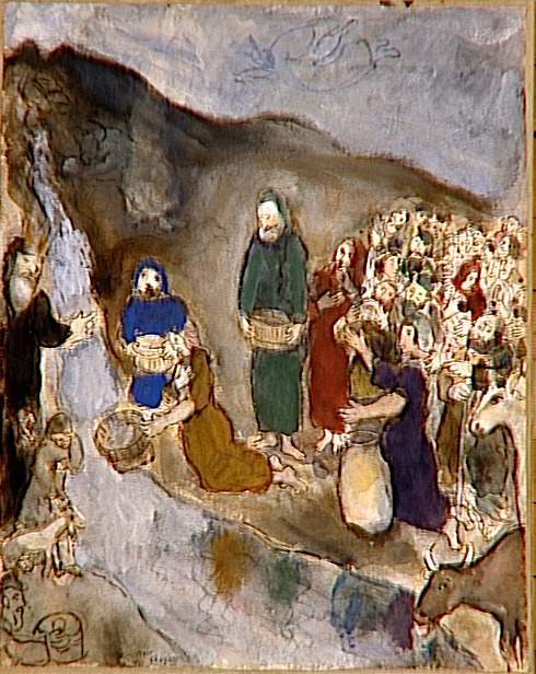 Moses and the Striking Rock #artbots #chagall