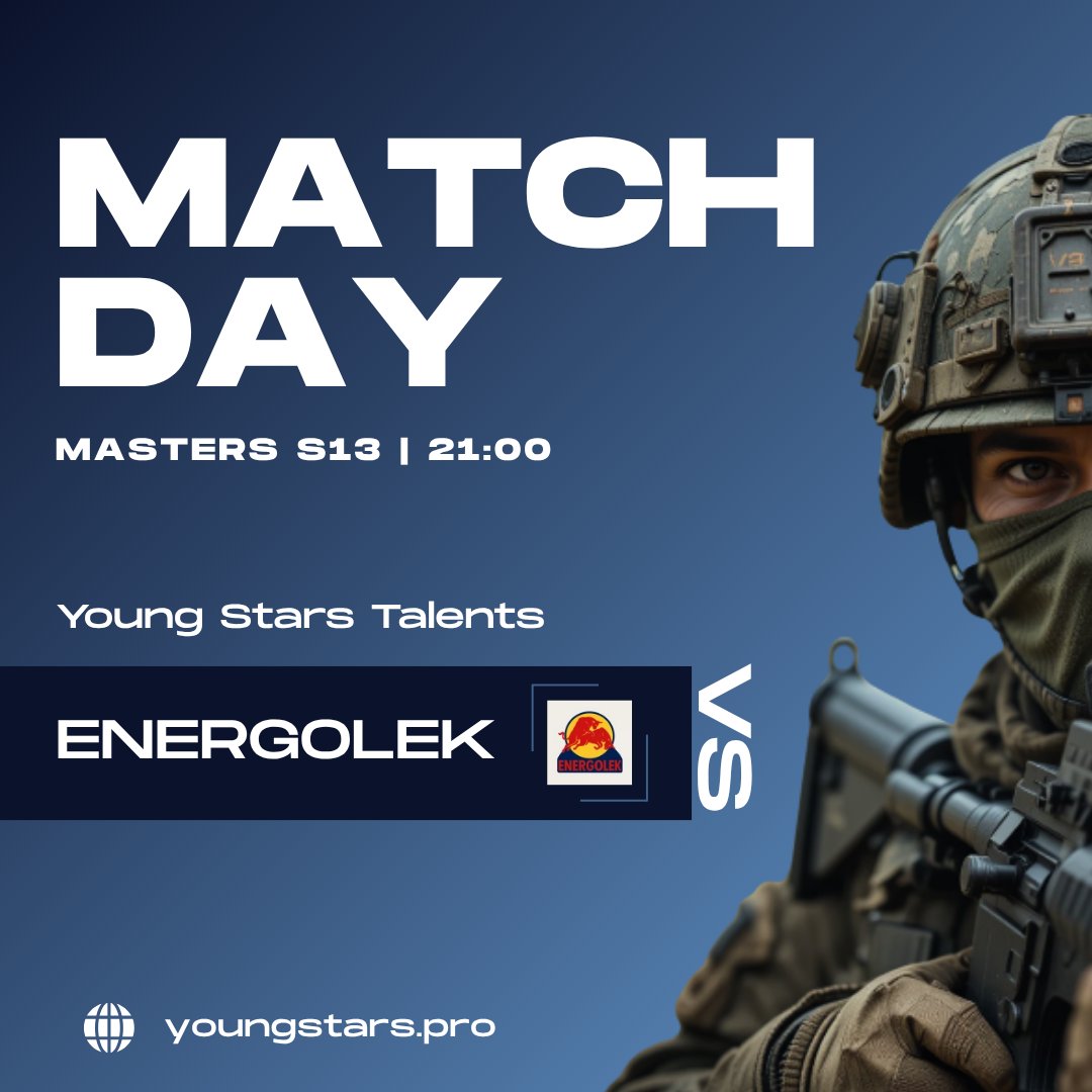 Another busy evening ahead for Young Stars Talents.

At 20:00 CEST, the team will face SNOOZE in the ESEA Main, and at 21:00 CEST, they will take on ENERGOLEK in the arrMY Masters.

We're keeping our fingers crossed for our team!