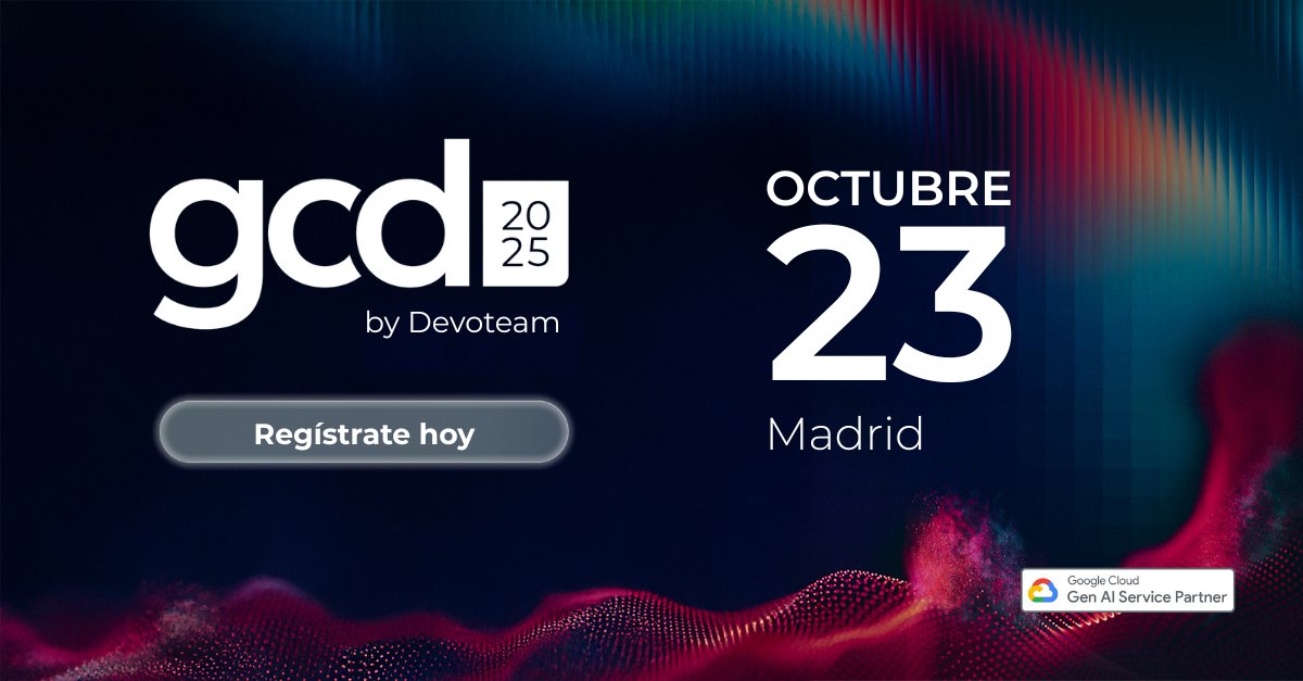 🚀 La transformación digital no se detiene. El 23 de octubre tienes una cita en Madrid: #GCD2025.
IA, cloud, datos y ciberseguridad en un evento para líderes IT.
Conecta, inspírate y da impulso a tus proyectos.
👉 devo.team/CAxzL
#Devoteam #GoogleCloud