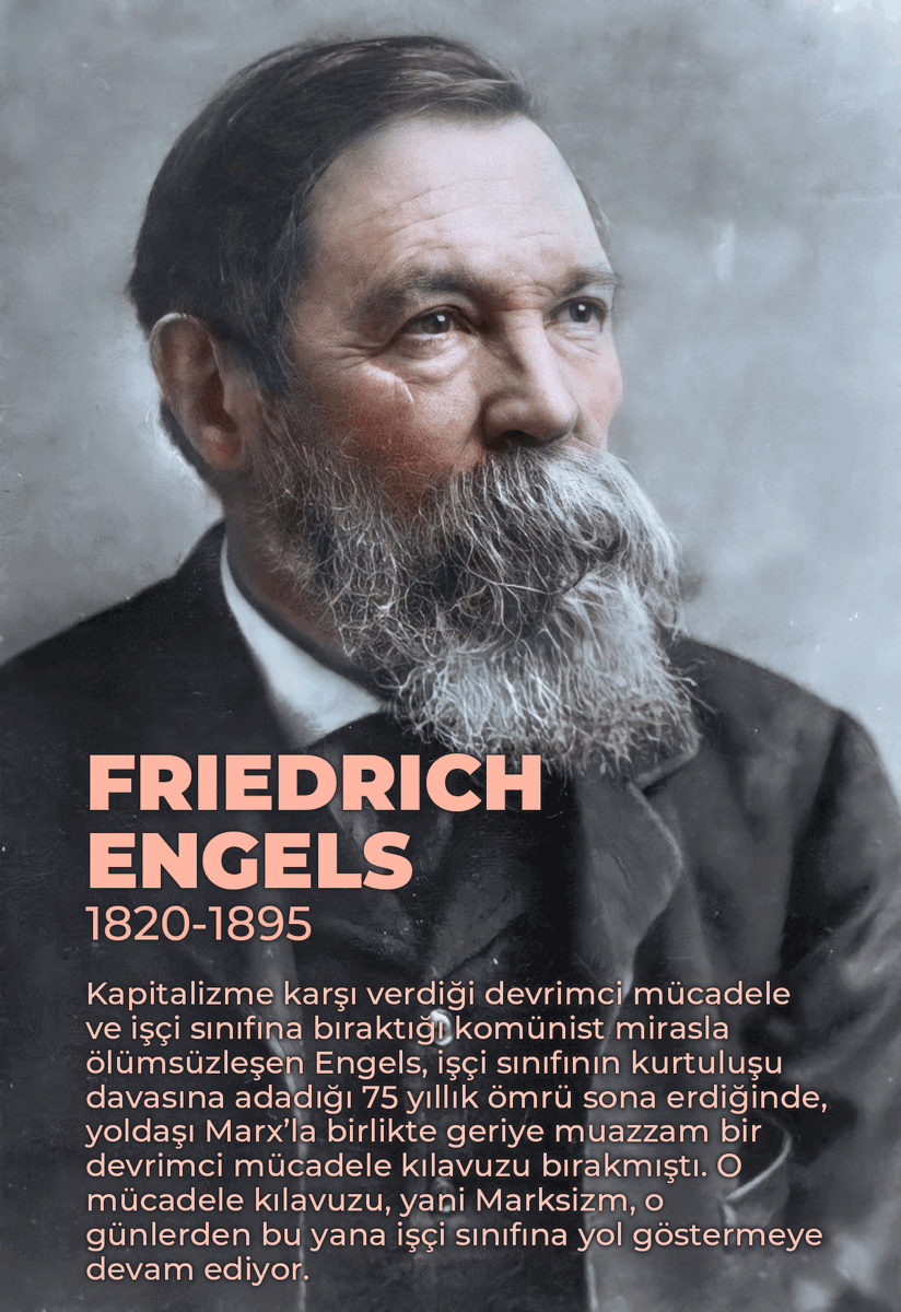 MarksistTutum's tweet image. #Engels, işçi sınıfının devrimci mücadelesinde yaşamaya, yol göstermeye devam ediyor.