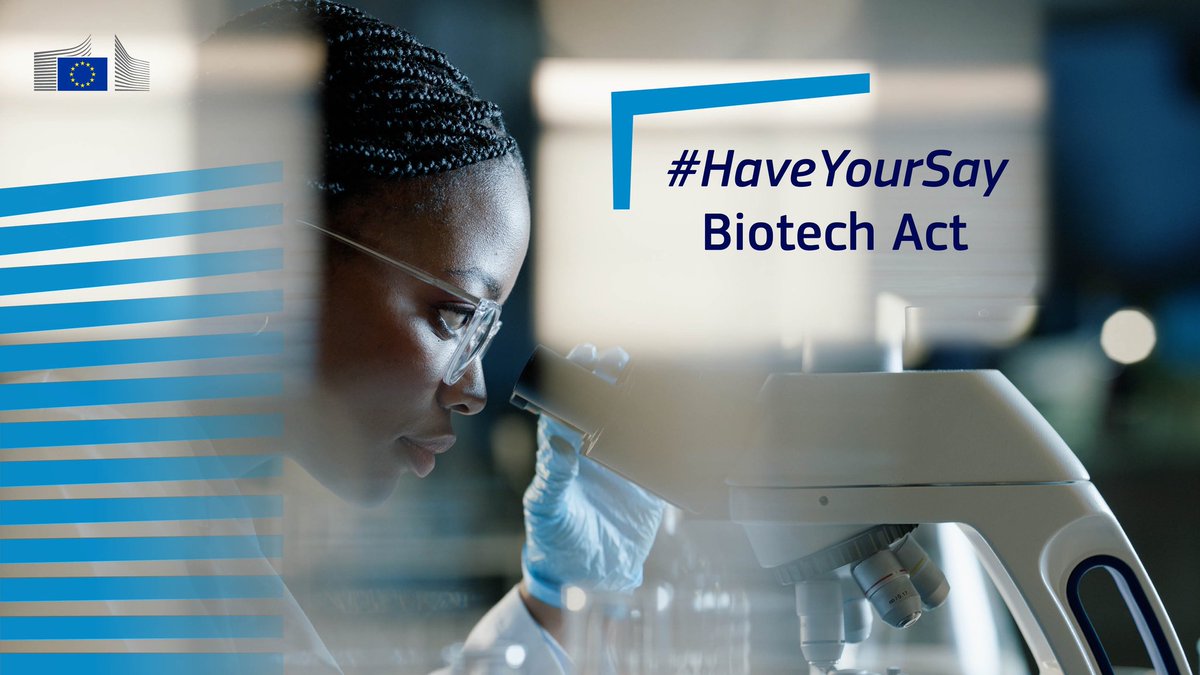 📢 We have just launched a public consultation for the Biotech Act! 

We want to hear from the Biotech sector to better understand your challenges and barriers to turning ideas into impact that could be addressed at EU-level.

📅 Deadline: 10/11/2025

🔗 europa.eu/!RWhkv6