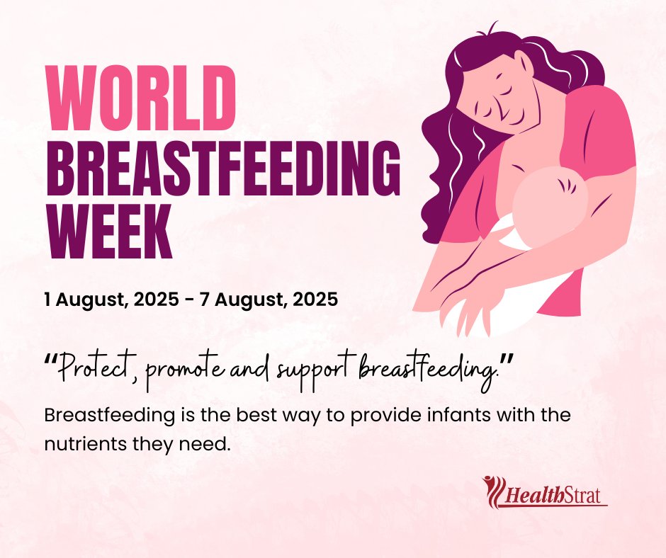 Health_Strat's tweet image. 🌍 World Breastfeeding Week is commemorated annually, in the first week of August. Breastfeeding is one of the most effective ways to ensure child health and survival. To promote and create enabling environments for women to breastfeed, let us support mothers in the community and…