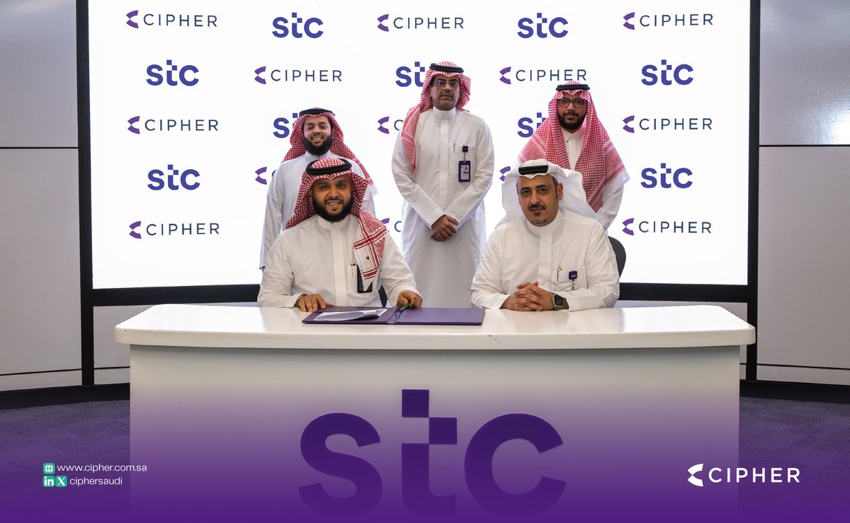 Cipher | سايڤر (@ciphersaudi) on Twitter photo #رسمياً | تجديد الشراكة الاستراتيجية بين عملاق الاتصالات <a href="/stc_ksa/">stc السعودية</a> والرائدة في الأمن السيبراني <a href="/CipherSaudi/">Cipher | سايڤر</a> للعام الثالث على التوالي. تحالف يجمع بين قوتين رائدتين في السوق السعودي لتعزيز منظومة #الأمن_السيبراني وفق أعلى المعايير العالمية. نفخر بهذه الشراكة الاستثنائية التي ترسم #رسمياً | تجديد الشراكة الاستراتيجية بين عملاق الاتصالات <a href="/stc_ksa/">stc السعودية</a> والرائدة في الأمن السيبراني <a href="/CipherSaudi/">Cipher | سايڤر</a> للعام الثالث على التوالي. تحالف يجمع بين قوتين رائدتين في السوق السعودي لتعزيز منظومة #الأمن_السيبراني وفق أعلى المعايير العالمية. نفخر بهذه الشراكة الاستثنائية التي ترسم