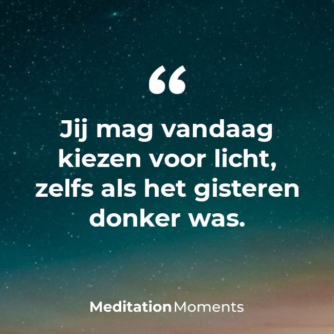 Ik deel ook deze graag. Ondanks zomer kunnen dag heel donker zijn. Ik wens jullie licht.#MeditationMoments