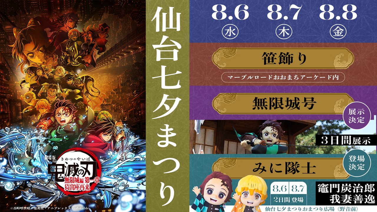 鬼滅の刃 仙台 アニメ「鬼滅の刃」全集中展 ‐無限列車編・遊郭編‐