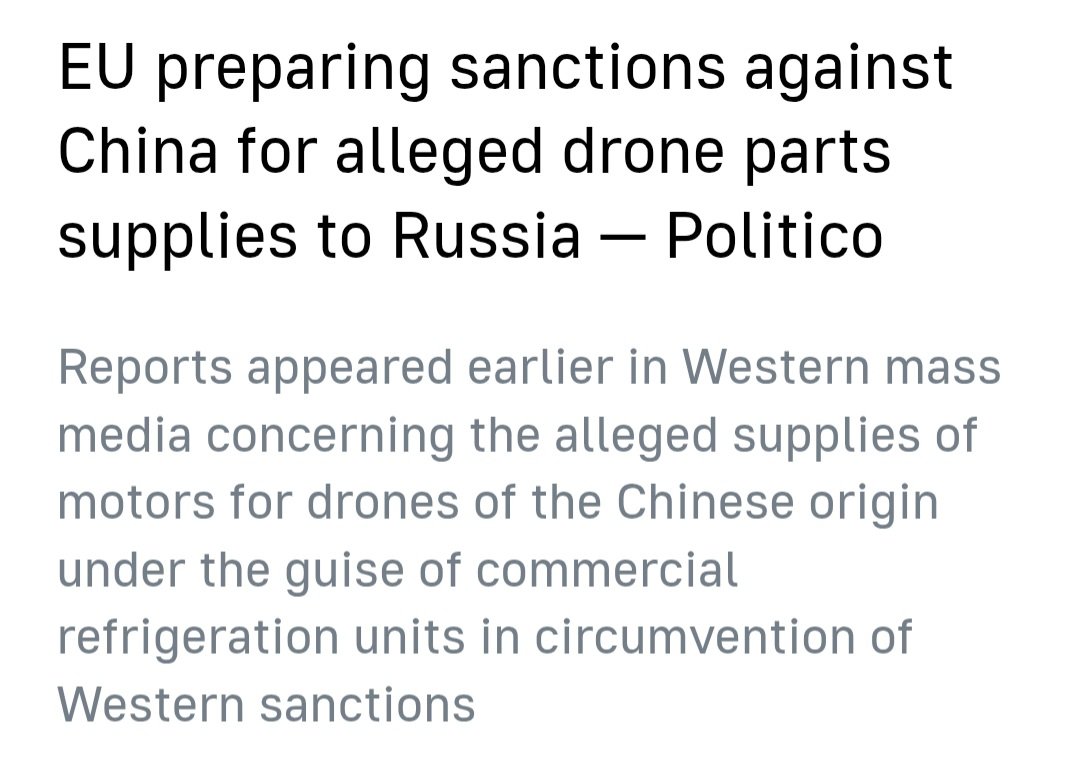 Alex Christoforou (@axchristoforou) on Twitter photo Post Trump trade deal humiliation, Ursula and the EU are prepared to dig a deeper hole by sanctioning China. Why? Drone motors disguised as refrigerator parts from China to Russia. Post Trump trade deal humiliation, Ursula and the EU are prepared to dig a deeper hole by sanctioning China. Why? Drone motors disguised as refrigerator parts from China to Russia.