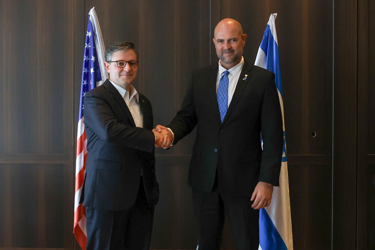 Amir Ohana - אמיר אוחנה (@amirohana) on Twitter photo The first Speaker and highest-ranking American official ever to visit Judea and Samaria, our cradle as a people.
Even on a private visit, <a href="/SpeakerJohnson/">Speaker Mike Johnson</a>’s commitment to our shared Judeo-Christian values and history remains unwavering.
Thank you, Mike. May God bless you 🇮🇱🇺🇸 The first Speaker and highest-ranking American official ever to visit Judea and Samaria, our cradle as a people.
Even on a private visit, <a href="/SpeakerJohnson/">Speaker Mike Johnson</a>’s commitment to our shared Judeo-Christian values and history remains unwavering.
Thank you, Mike. May God bless you 🇮🇱🇺🇸