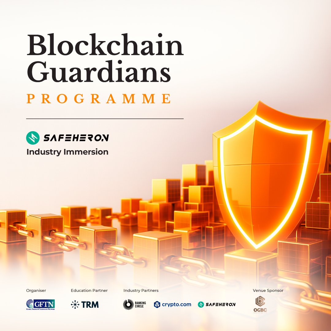OGBC Innovation Hub (@ogbchub) on Twitter photo The 2025 Blockchain Guardians Programme kicks off this week at #OGBC 🚀
Organised by <a href="/gftn_official/">Global Finance & Technology Network (GFTN)</a> with support from <a href="/Safeheron/">Safeheron</a>, <a href="/trmlabs/">TRM Labs</a>, <a href="/cryptocom/">Crypto.com</a> & <a href="/BankingCircle/">Banking Circle</a>, this year’s Industry Immersion will bring the next wave of fintech talent into the world of digital assets, The 2025 Blockchain Guardians Programme kicks off this week at #OGBC 🚀
Organised by <a href="/gftn_official/">Global Finance & Technology Network (GFTN)</a> with support from <a href="/Safeheron/">Safeheron</a>, <a href="/trmlabs/">TRM Labs</a>, <a href="/cryptocom/">Crypto.com</a> & <a href="/BankingCircle/">Banking Circle</a>, this year’s Industry Immersion will bring the next wave of fintech talent into the world of digital assets,