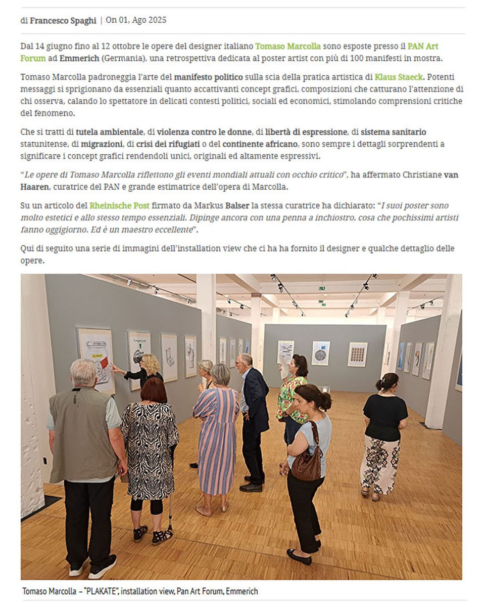 tomaso64's tweet image. Art Vibes, recensione di Francesco Spaghi – 1 agosto 2025
#art #artist #artwork #painting #paintingart #artlovers #artcurators #poster #artaddict #artworld #artecontemporanea #artcollection #artgram #artexhibition #artadvisor #artoftheday #artgallery #artnews #artvibes