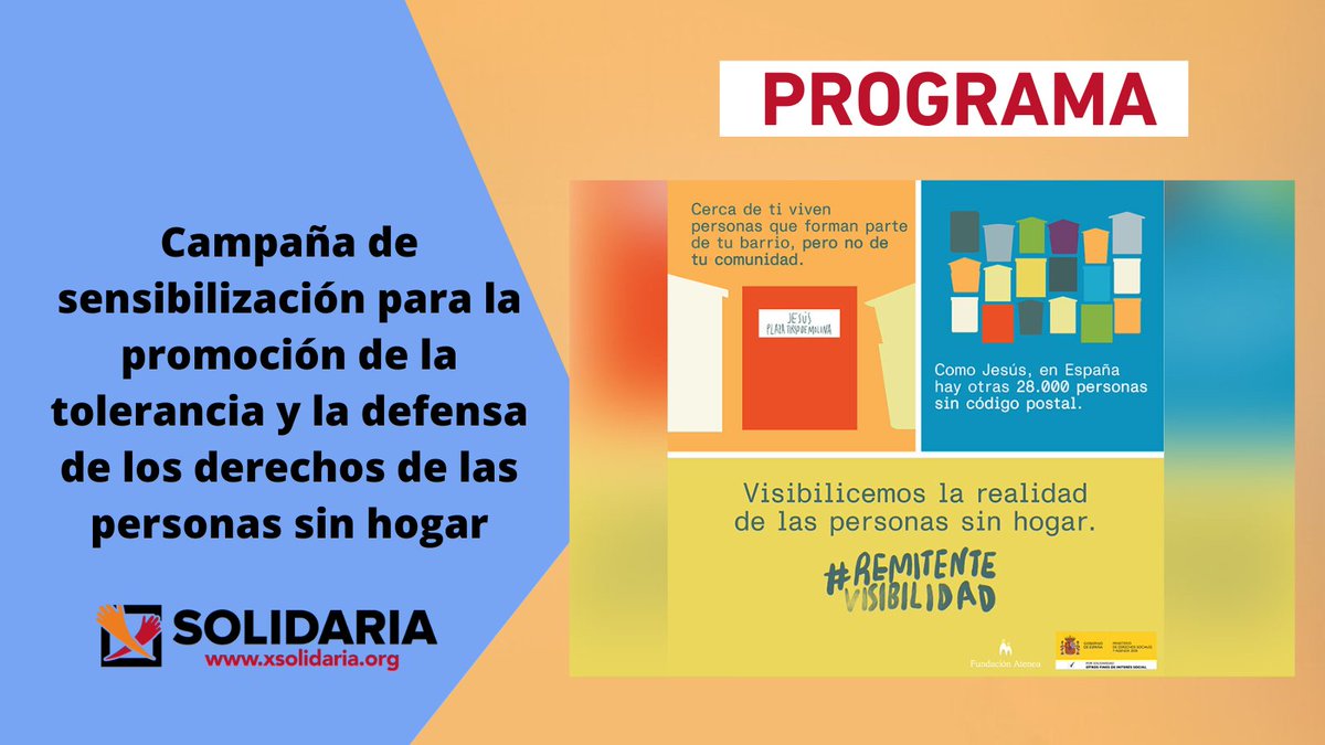 Gracias a quienes marcan la #XSolidaria en su renta <a href="/FundacionAtenea/">Fundación Atenea</a> realiza campañas de sensibilización en RRSS para promover la tolerancia y la defensa de los derechos humanos de las personas sin hogar desde una perspectiva de género. ¡No lo dudes! Marca #FinesSociales 🤗