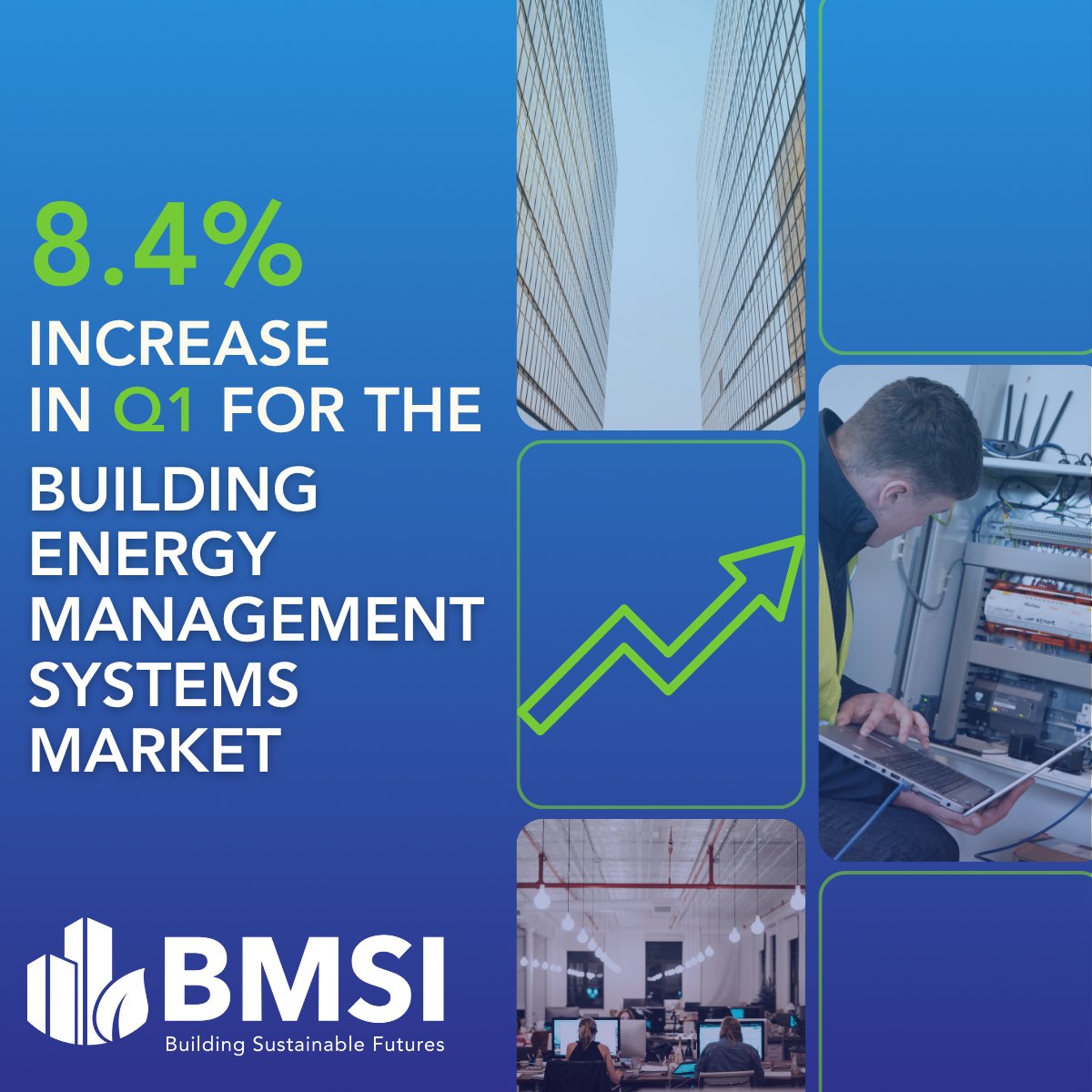 The new BCIA market report shows the BEMS market grew 8.4% in Q1 2025. This growth reflects a crucial industry shift towards sustainability. We're proud to lead this movement, delivering intelligent solutions to help our clients operate smarter. #BMSI