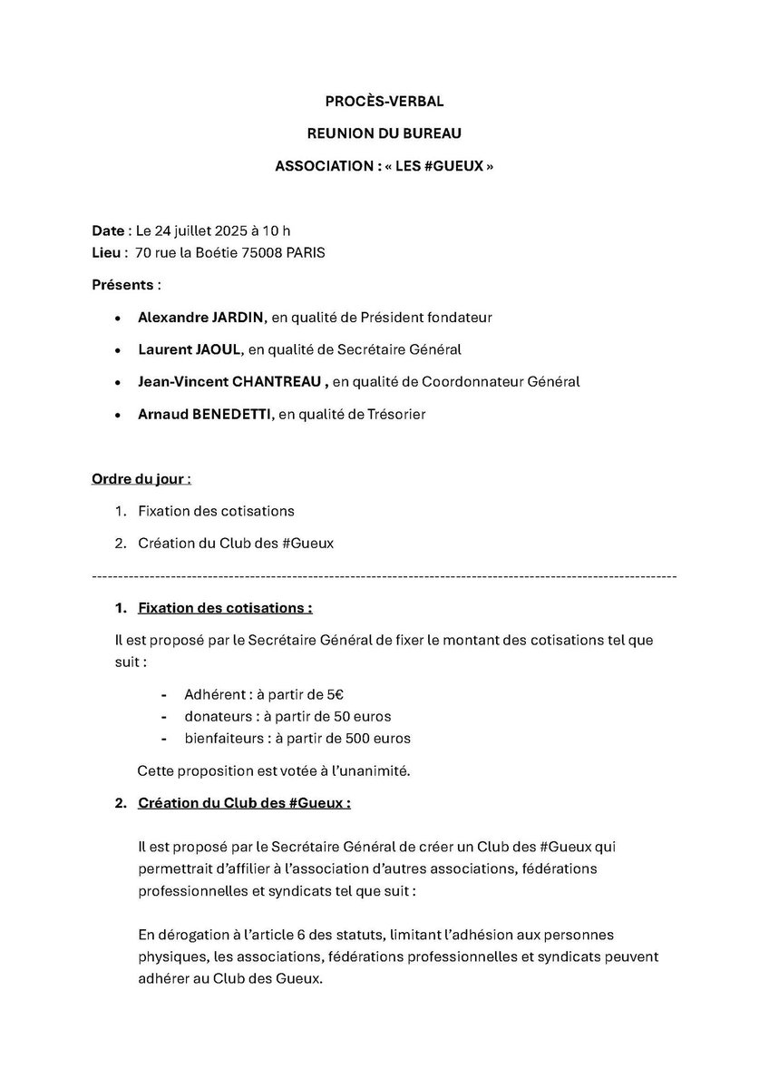 lesGueuxZFE's tweet image. Pendant que nos gouvernants se reposent, les #Gueux sont au boulot ! 

Nous proposons aux asso, fédérations professionnelles et syndicats de rejoindre le #Clubdesgueux pour unir nos forces en vue d’une rentrée gagnante pour les Français.

Contact : coordonnateur@lesgueux.fr