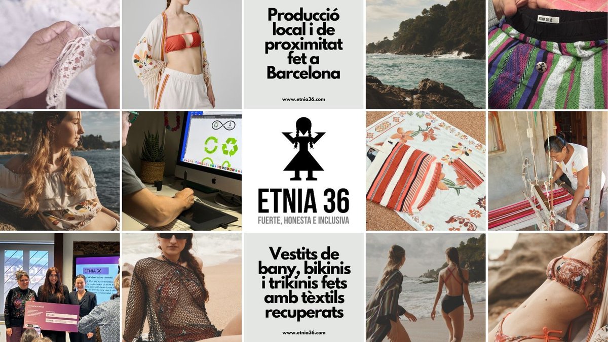 🌊 Necessites un banyador? 
Etnia 36 dissenya banyadors sostenibles, d'impacte mínim i treball digne, amb tallers a Catalunya i al sud global. Roba respectuosa per a l’estiu!

🔗 Ja pots trobar aquest projecte a #pamApam, el mapa de l’ESS
pamapam.cat/directori/etni…