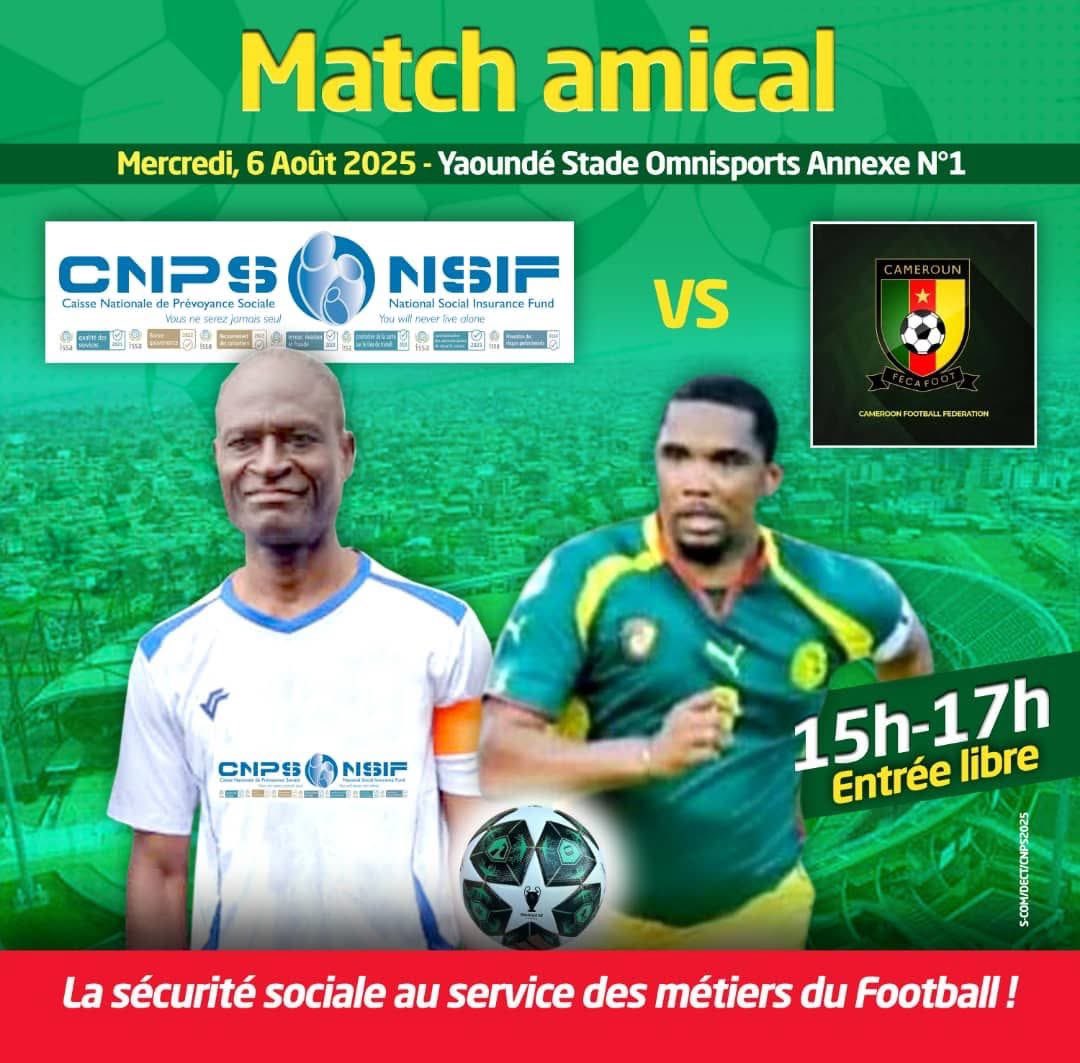 #evenement #football #Cameroun #BreakingNews #CNPS #SécuritéSociale #FECAFOOT 
Comme on dit en ville : "Entrée Njoh"!
Passe le message.
#vousneserezjamaisseul