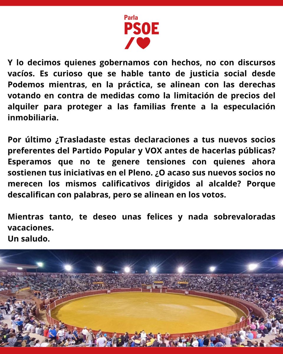 PSOE Parla (@psoedeparla) on Twitter photo Sobre las declaraciones en Cadena Ser Madrid Sur de la portavoz de Podemos-Izquierda Unida, Carla Escudero 👉🏼 Sobre las declaraciones en Cadena Ser Madrid Sur de la portavoz de Podemos-Izquierda Unida, Carla Escudero 👉🏼