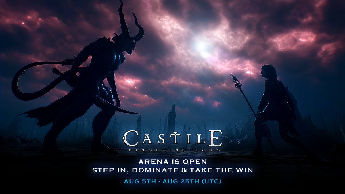 ⚔️ THE BATTLE BEGINS! ⚔️
ARENA mode is here and it’s bringing the heat! 

Take your best team into PvP battles &amp; earn epic rewards along the way. 🏆

#CASTILE #Web3Gaming