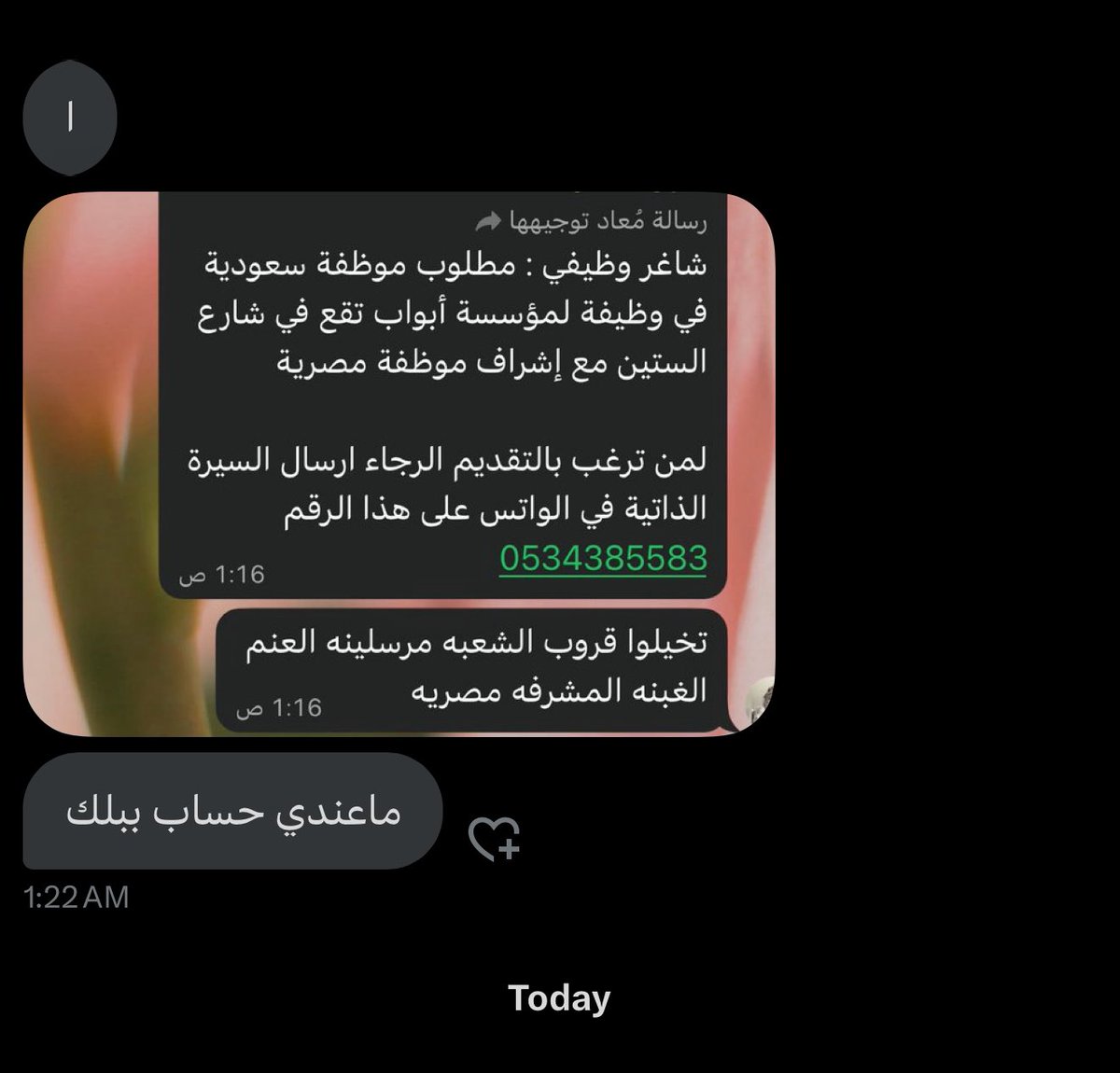 ها شف
حتى مو معروفه وش الوظيفة ولا الوثف الوظيفي ولا المهام
بس كذا هبال دايركت