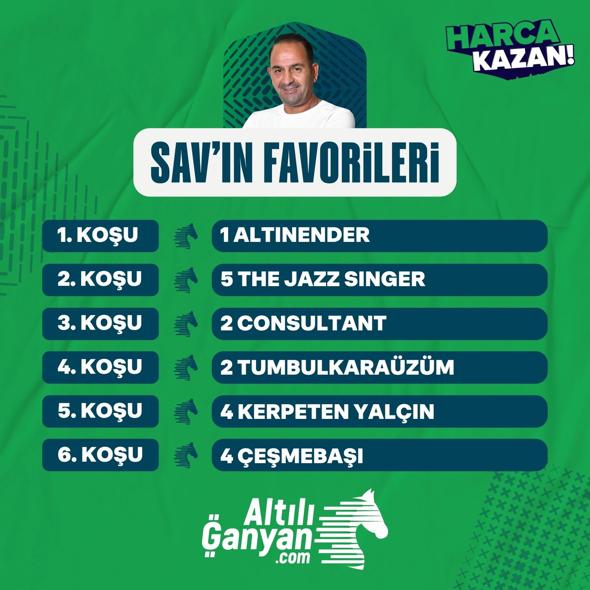 AltılıGanyan.com (@altiliganyancom) on Twitter photo 💬 <a href="/MustafasavS/">Mustafa Sav</a>, Ankara programında 1. 6'lıya giren koşulara dair favori listesini belirledi; bu atlar #GanyanOlur dedi!
🔗 bit.ly/AltiliGanyan_Y… 💬 <a href="/MustafasavS/">Mustafa Sav</a>, Ankara programında 1. 6'lıya giren koşulara dair favori listesini belirledi; bu atlar #GanyanOlur dedi!
🔗 bit.ly/AltiliGanyan_Y…
