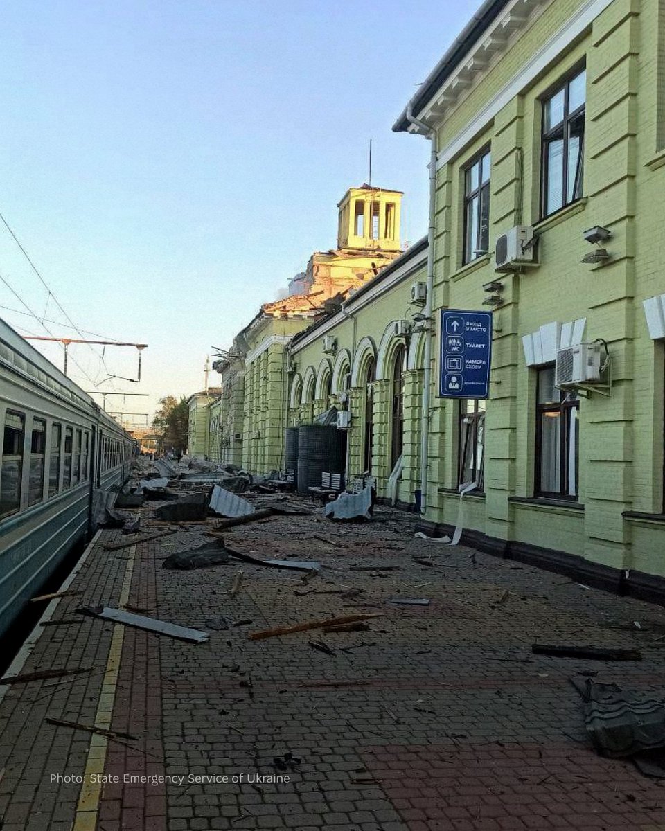 MFA of Ukraine 🇺🇦 (@mfa_ukraine) on Twitter photo Last night, Russia launched another massive air attack against Ukraine, using ballistic missiles and drones.
In the city of Lozova, Kharkiv region, over 25 Shaheds struck civilian infrastructure. A railway depot and station were hit. Russia killed one person and injured ten Last night, Russia launched another massive air attack against Ukraine, using ballistic missiles and drones.
In the city of Lozova, Kharkiv region, over 25 Shaheds struck civilian infrastructure. A railway depot and station were hit. Russia killed one person and injured ten