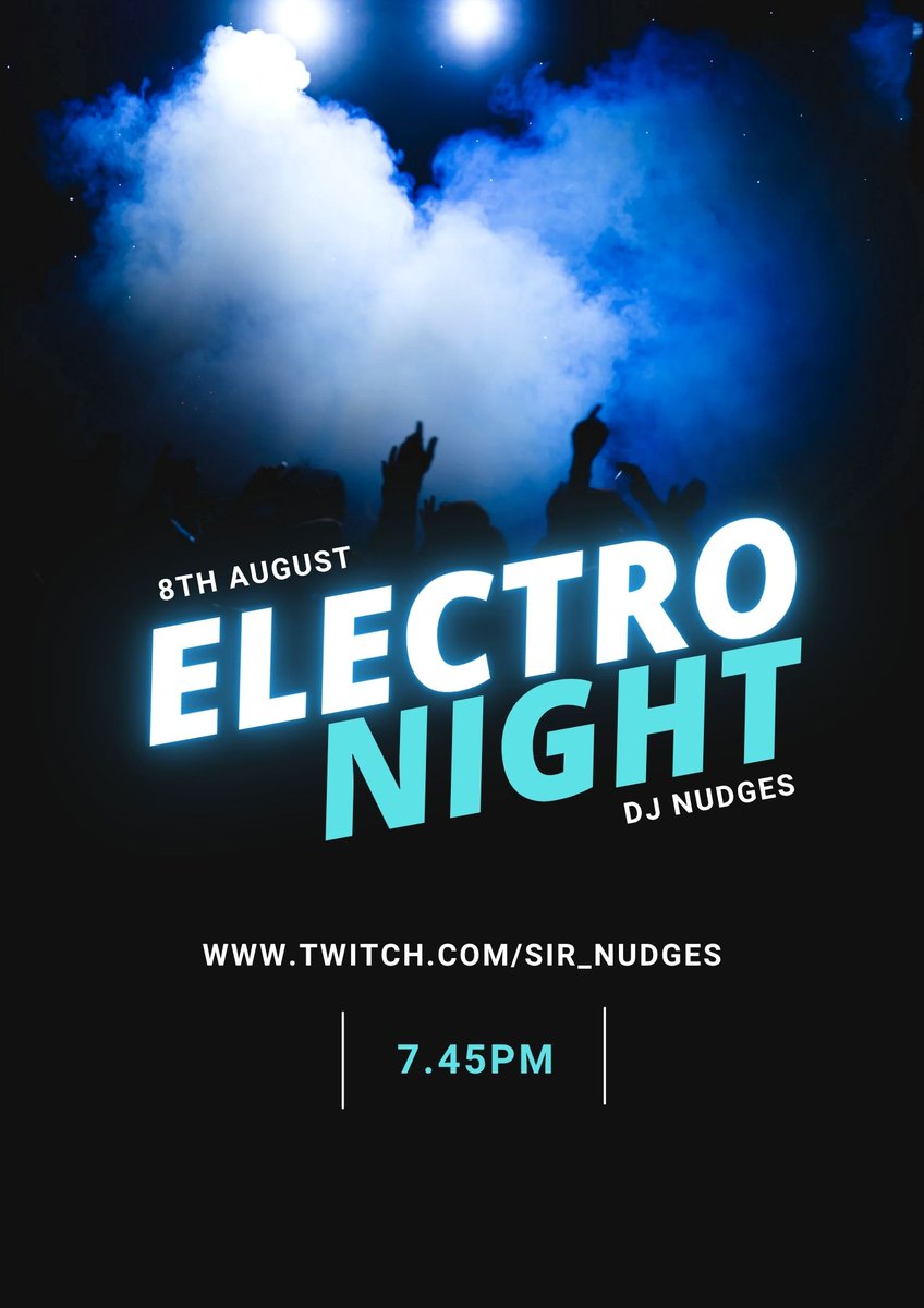 🚨 The comeback you've been waiting for is here.
Friday, Aug 8th at 7:45PM, I'm bringing the heat with a high-energy electro set LIVE!
Lock it in — it's going to get LOUD 🔊🔥
twitch.com/sir_nudges
#LiveDJ #TwitchMusic #EDMFamily #DJSet #ElectroHouse #DJLife #ElectronicMusic