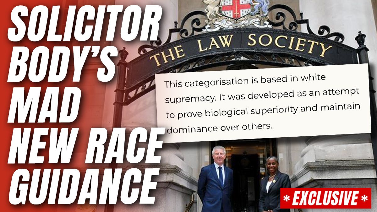 EXC: Solicitors’ Body for England &amp; Wales Instructs Lawyers to Be ‘Anti-Racist’ Activists order-order.com/2025/08/05/exc…