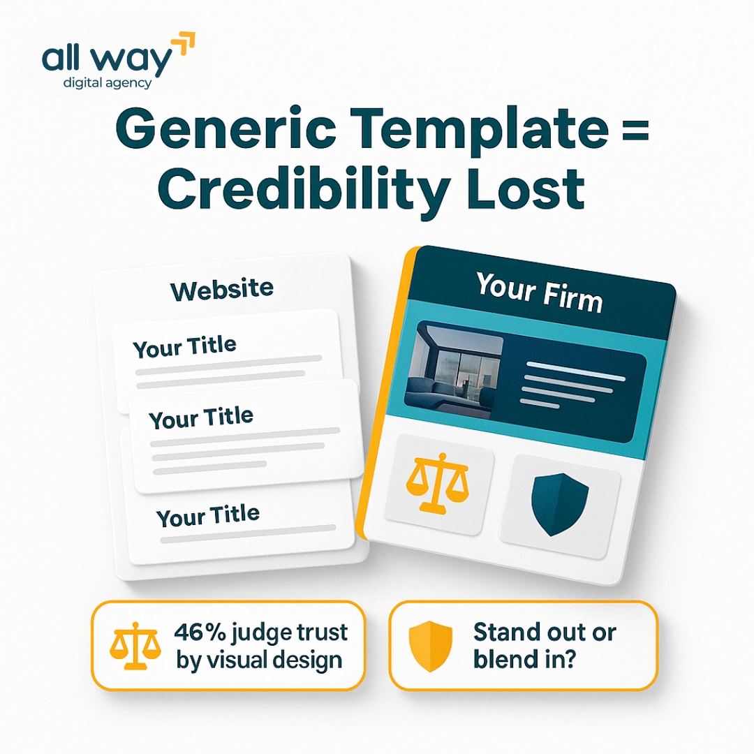 allwaydigital's tweet image. 🏛️ Your firm and two competitors all share the same website template and stock courthouse images, blending into a sea of sameness.
#TrustDesign #CustomWebDesign #LegalBranding #UserExperience #ContentMarketing #AuthorityBuilding #LegalTech #MicroPost #HowTo #allwaydigital