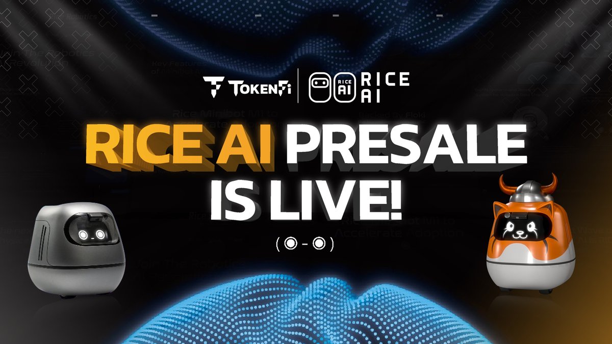 The RICE AI Presale is LIVE.

👉 lp.tokenfi.com/en-US/bsc/0x7d…