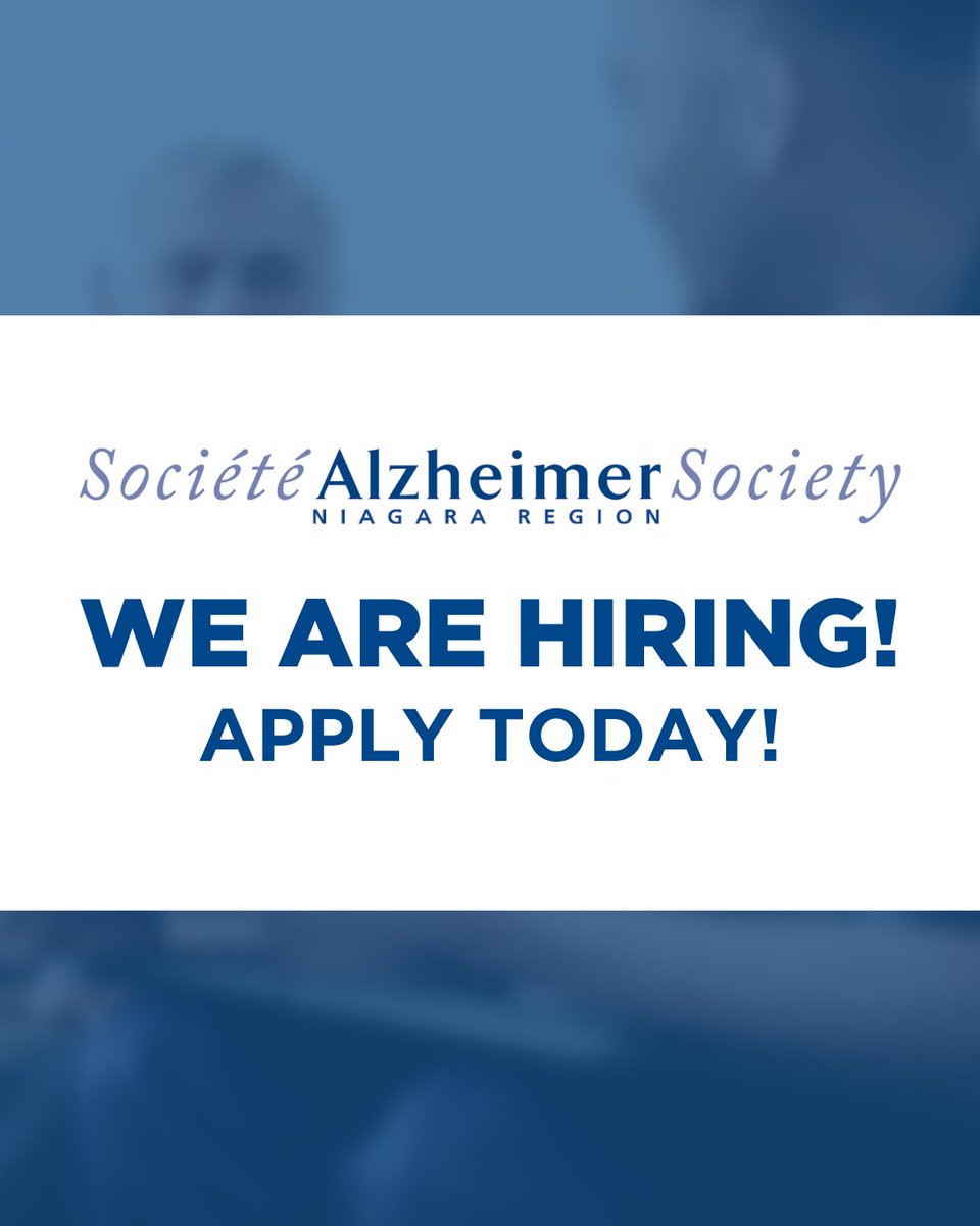 We're Hiring for the role of Manager of Education and Community Outreach!⁠
⁠
Permanent, Full-time⁠
Expected hours: 40 per week⁠ – Monday to Friday⁠
Wage: $67,000–$70,000 /year⁠
⁠⁠
ca.indeed.com/viewjob?jk=46b…

#AlzheimerNiagara #Alzheimer #Dementia #JobPosting #Hiring #Niagara