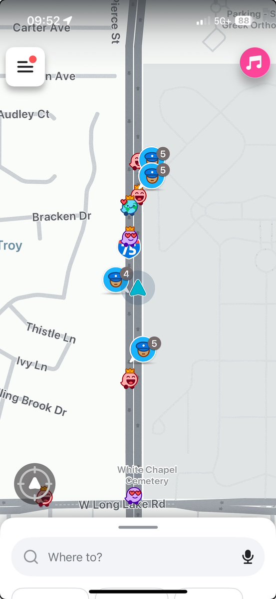 We have been out on I 75 for less than an hour. We have already seen speeds of 104 and 101. Average speed has been 94.