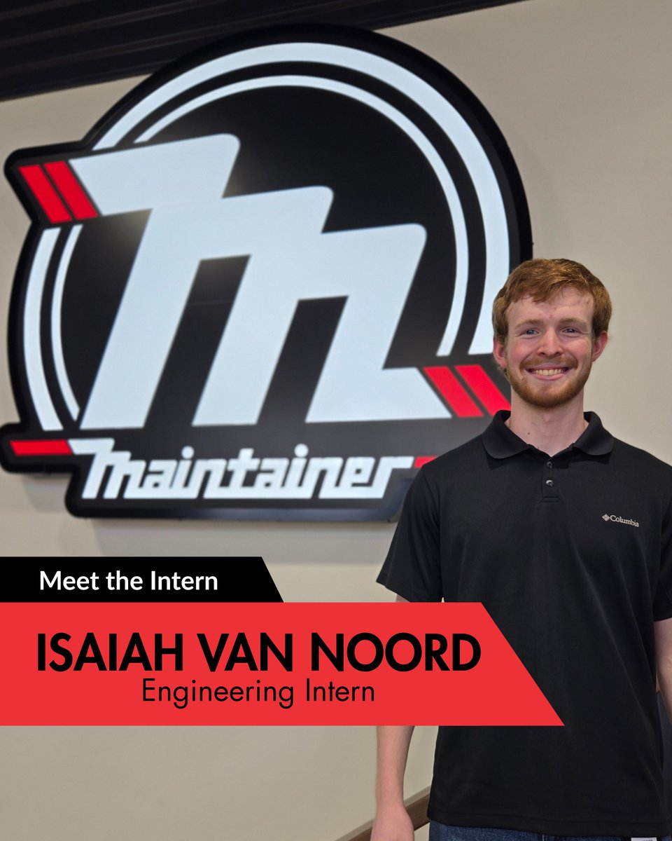 Isaiah is a student at @DordtUniversity where he is majoring in Mechanical Engineering. This summer he is working alongside our engineering team helping design Maintainer service truck parts. #MeetTheIntern #DordtUniversity #EngineeringIntern #MaintainerCorp