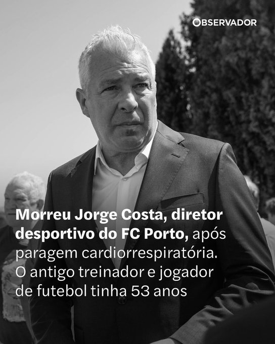 Nestes momentos não há cores. Perdemos hoje um grande homem. Um grande abraço à familia, amigos, e a todos os portistas🤍