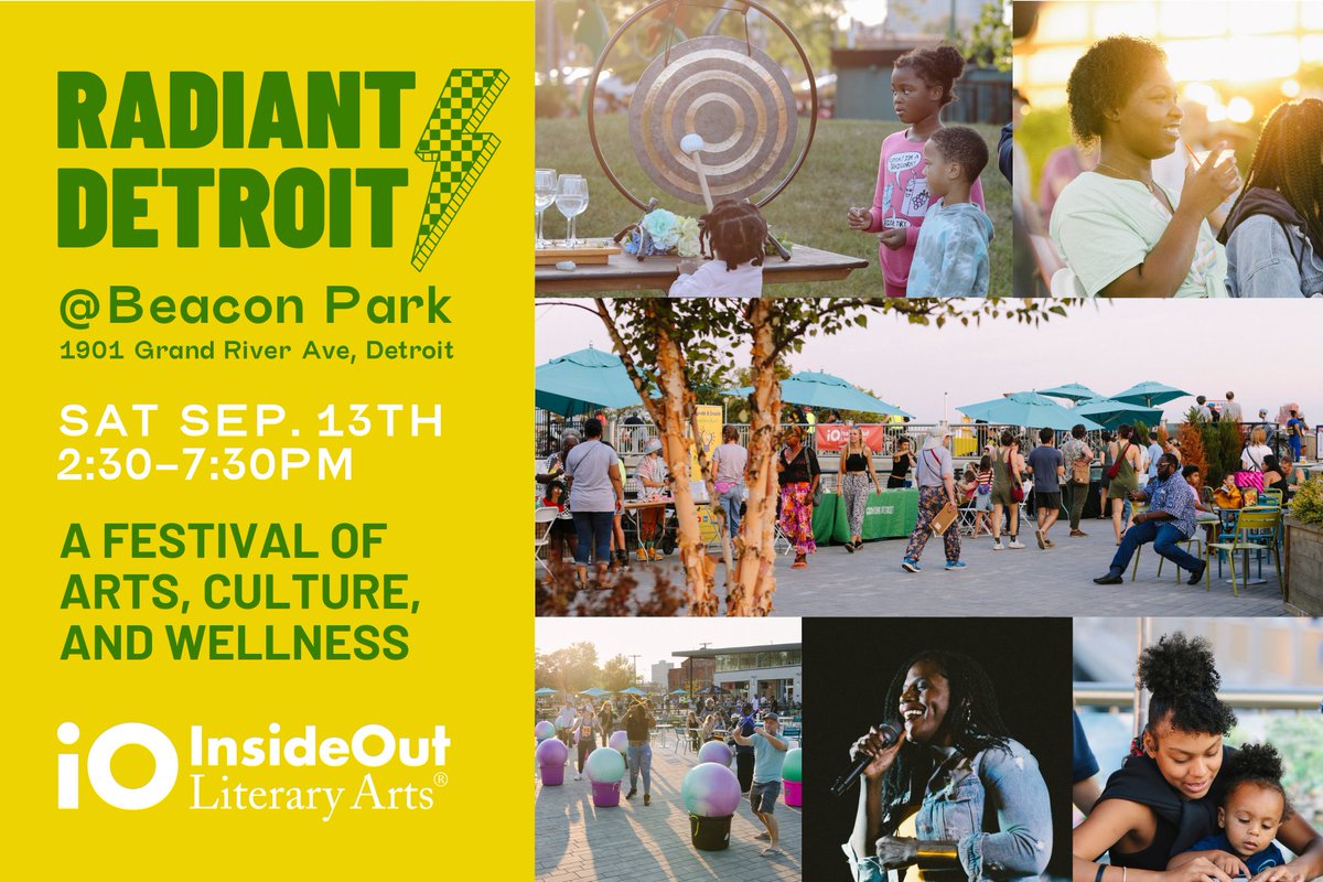 InsideOutDET's tweet image. ANNOUNCING 🔆RADIANT DETROIT: A Festival of Arts, Culture, and Wellness 💫

An immersive day of activities and performances for the whole family @beaconparkdet

SAT 9/13 from 2:30-7:30pm 

FREE as our gift to the community! Registration encouraged: ➡️ radiantdetroit.eventbrite.com