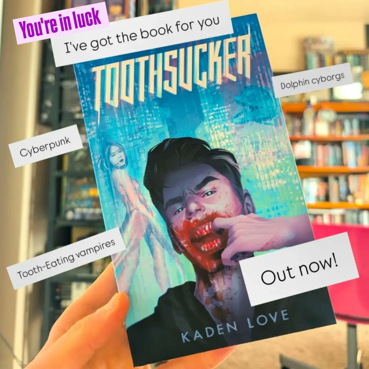 Hey Cyberpunk 2077 fans, what I'd instead of Johnny Silverhand V was haunted by a Humanoid swine ghost? What if V was a tooth-eating vampire? Yeah, I've got a book for you...